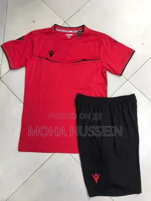 Red and Yellow Macron Referee Jerseys