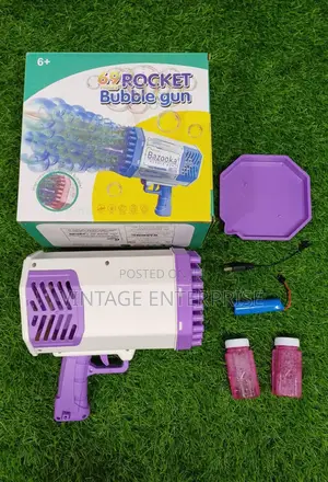 Kids Rocket Bubble Gun