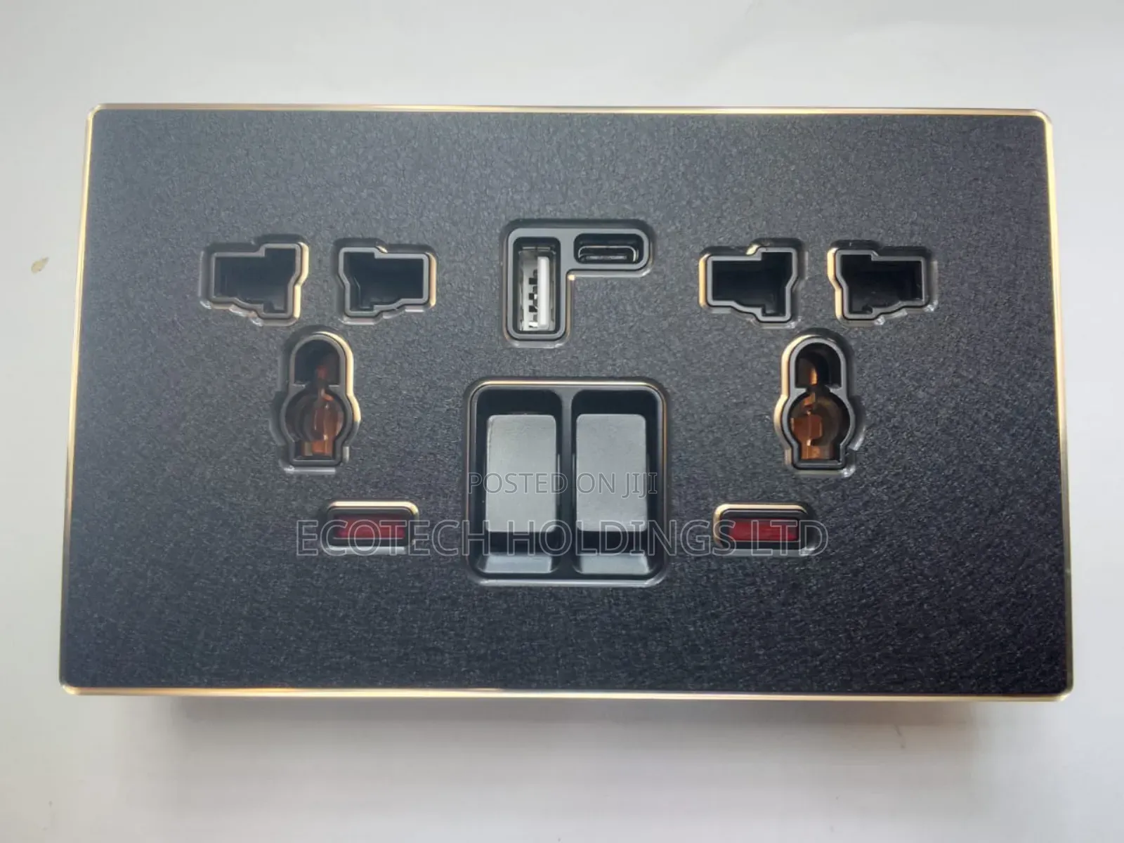 Executive Twin Socket Usb Type C Gold Lining