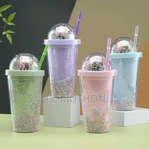 450ml Acrylic Smoothie/Party Cup With a Straw