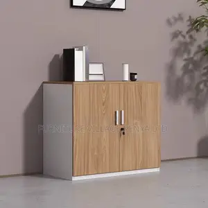 Office Cabinet:2-Door Storage Credenza With Pull Handles