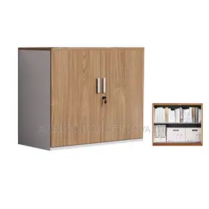 Office Cabinet:2-Door Storage Credenza With Pull Handles