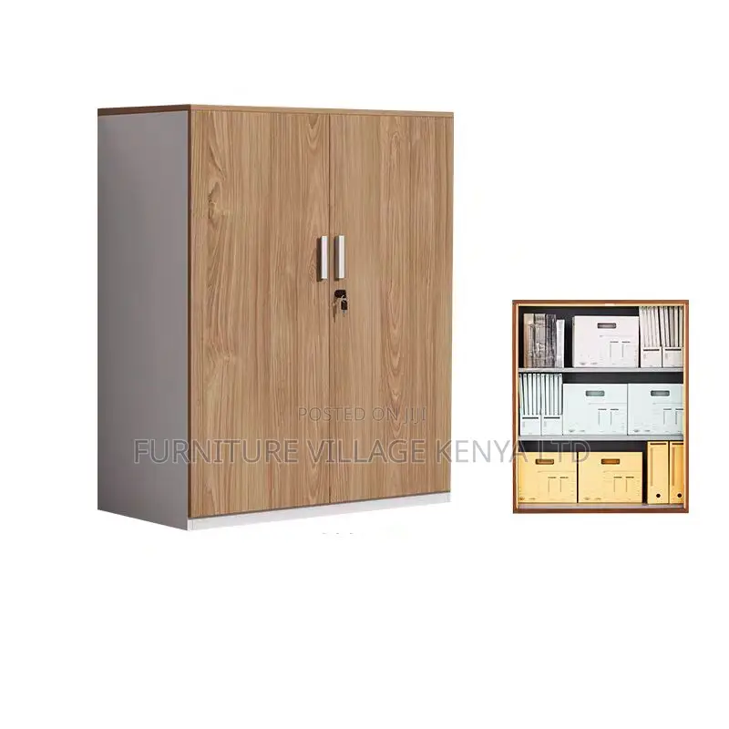 Office Cabinet:2-Door Storage Credenza With Pull Handles