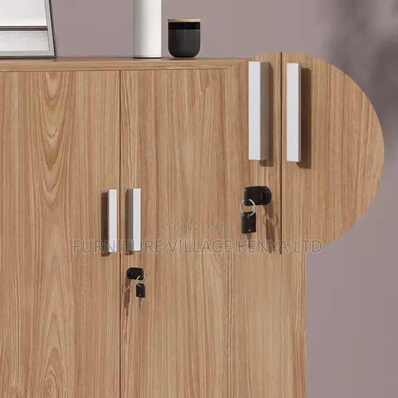 Office Cabinet:2-Door Storage Credenza With Pull Handles