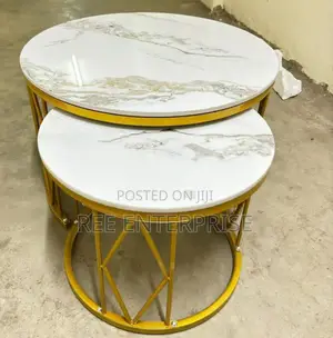Luxury Pure Ceramic Marble Top Nesting Coffee Tables