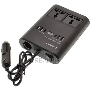 Olesson 150watts Car Inverter Charger With 2 3-Pin and 4 Usb