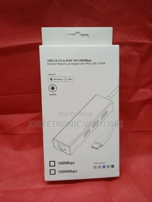 Type C 4 in 1 Hub With Ethernet Adapter