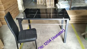 Imported Modern Dining Table 6 Seater Glass Top