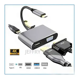 4 in 1 Usb Type-C to Hdmi Vga Multiport Adapter