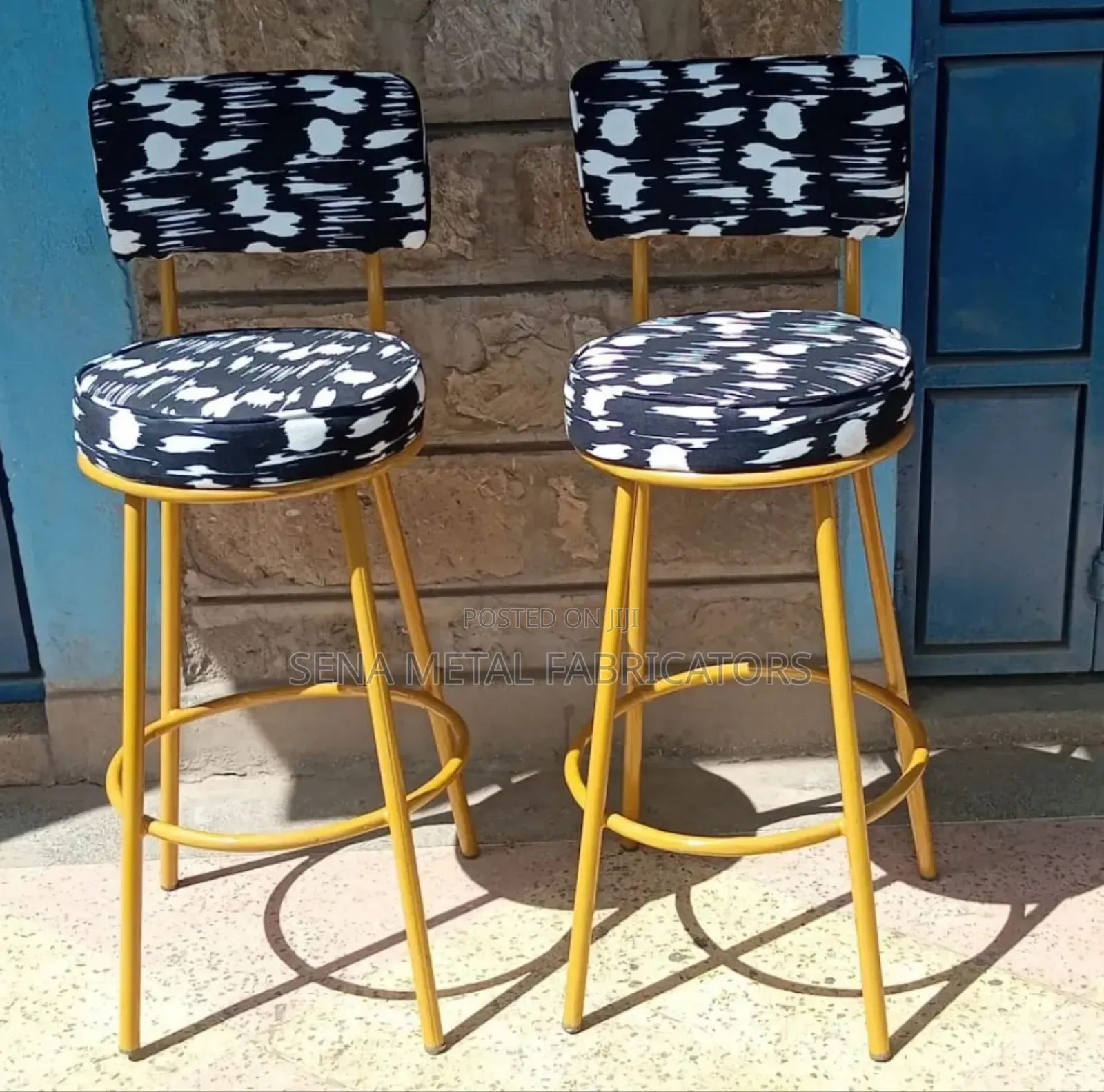 Patterned Kitchen Counter High Stools.