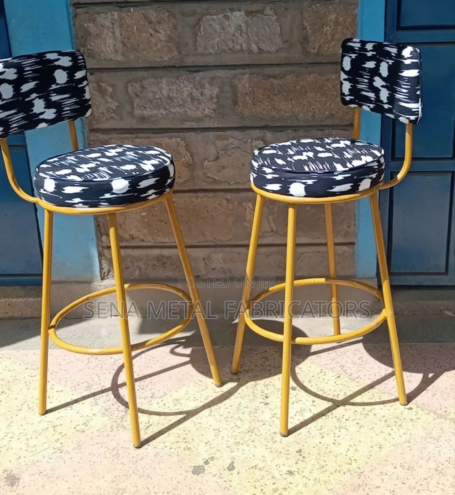 Patterned Kitchen Counter High Stools.