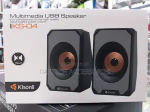 Kisonli Wired Multimedia Speaker for Pc/Laptop Black Ks-04