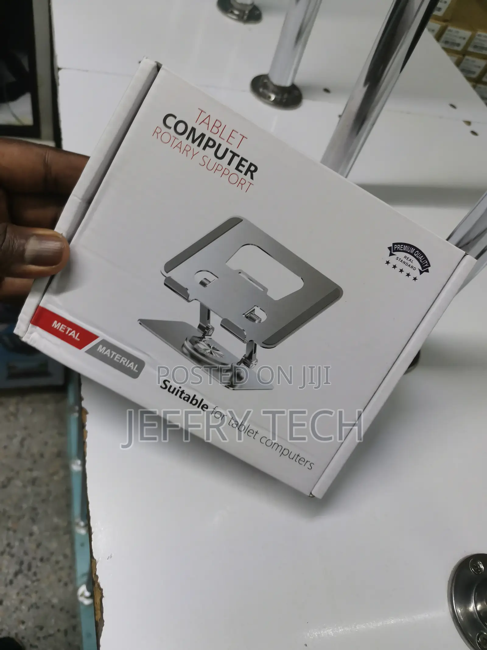 Tablet Stand, 360 Rotating Portable Aluminum Adjustable Fold
