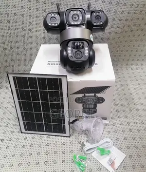 Convinient V380 Solar Tripple Lens 4g Simcard PTZ Camera