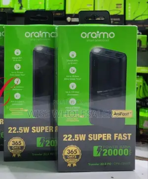 Oraimo Traveler 22.5 Pd Opb-7204q 20,000mah Power Bank