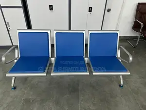 Office Bench:Heavy Steel Frame 3-Link Office Visitor Bench