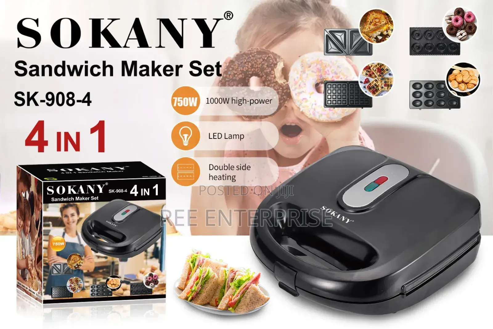 New Model Sokany 4in1 Sandwich Maker