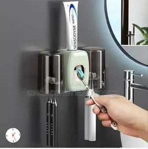 Toothpaste and Toothbrush Holder With Cups