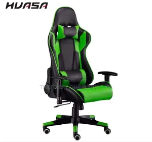 Quality Black Green Leather Gaming Chair Hj9qe