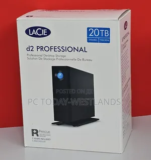 Lacie 20tb D2 Professional Usb 3.2 Gen 2 Type-c External Hdd