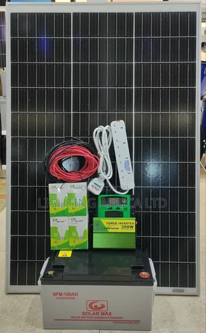 150w Solar Full Kit (100ah Battery + 300w Power Inverter )
