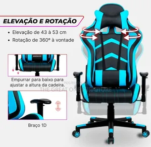 Unique Blue Ergonomic Executive Office/Gaming Chair Jh6t