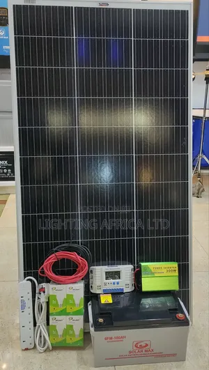 120w Solar + 100ah Battery + 300w Inverter Home Kit