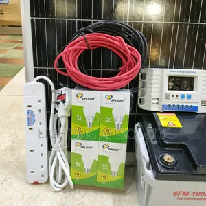 120 Watts Complete Kit - 100ah Battery - 300w Inverter -20a Controller