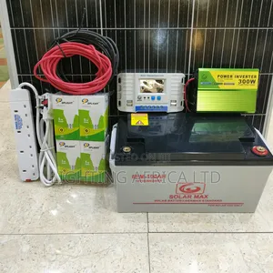 120 Watts Complete Kit - 100ah Battery - 300w Inverter -20a Controller