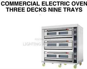 Commercial Electric Oven Three Deck Nine Tray's