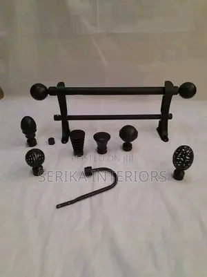 Double Jua Kali Curtain Rods 1m Powder Caoted