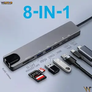 Usb C Hub Type C to Hdmi, Usb 3.0, 8 in 1, for Hp Deel Pro