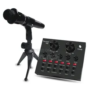 Original V8 Sound Card Bundle With Condenser Microphone And