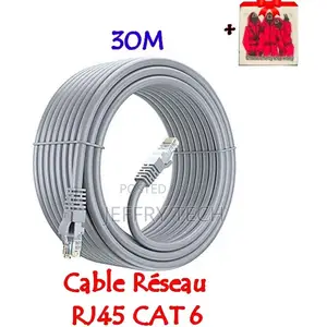 Rj45 Cat6 High Speed ​​Ethernet Cable 30m + Sticker Choose