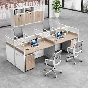 Workstation:4-Person Open Plan Modular Office Workstation
