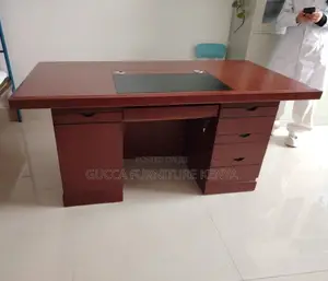 Office Desk:120cm Office Veneer Computer Desk(Keyboard Rest)