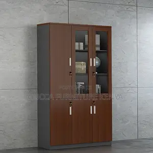 Cabinets:3-Wide Filing Wood Storage Office Cabinet