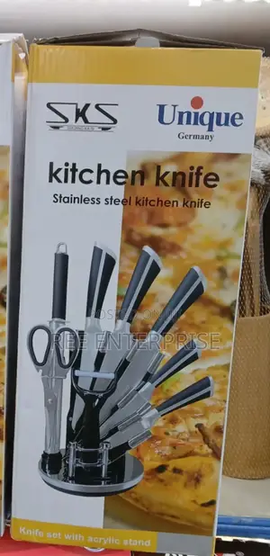Stainless Steel Unique Knife Set White En Black