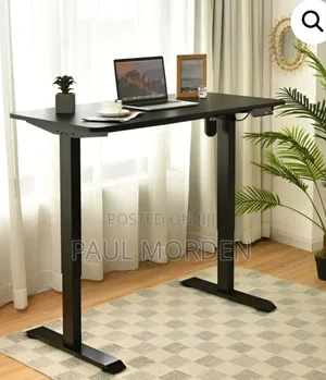 Black Adjustable Electric Office Table