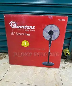 ! Ramtons Rm/572 - Black Econo Standing Fan - 3 Speed -