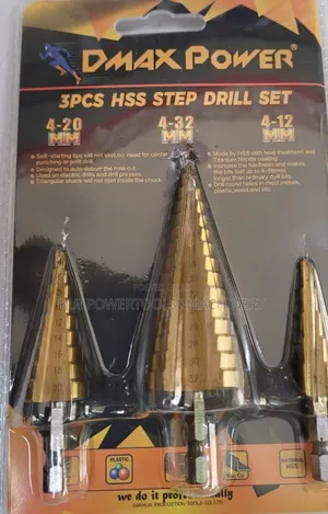 3 PCS Step Bit / 3 Pc Step Drill Set