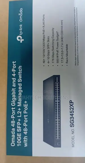 Tp-Link 48-Port Gigabit Smart Switch Tl-Sg3452xp