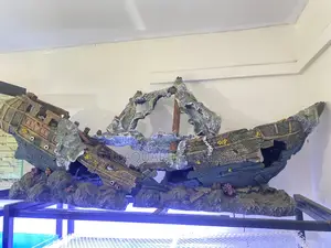 Impressive Shipwreck Aquarium Sculpture – Deep Sea Mystery
