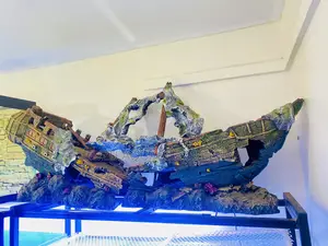 Make Waves With This Huge Shipwreck Aquarium Ornament
