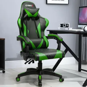 Green Leather Swivel Executive Office/Gaming Chair Ij6gfc