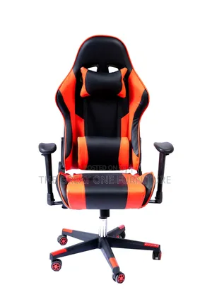 Black Orange Leather Executive Office/Gaming Chair Aq8kj