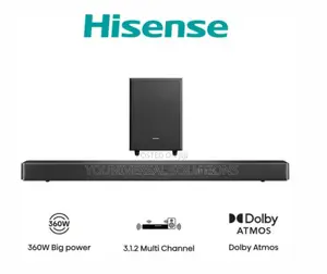 Hisense Sound Bar Hs3100 3.1.2 Channel 360w