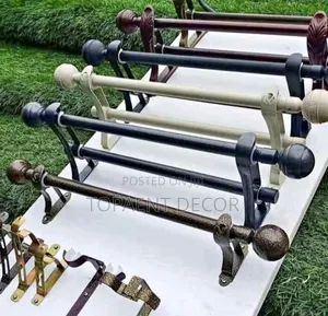 Powder Coated Window Colourful Heavy Duty Curtain Rods