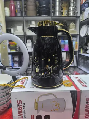 Black 1 Litre Vacuum Flask
