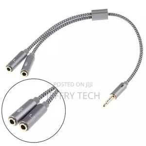 3.5mm Aux Cable 1 Male to 2 Female